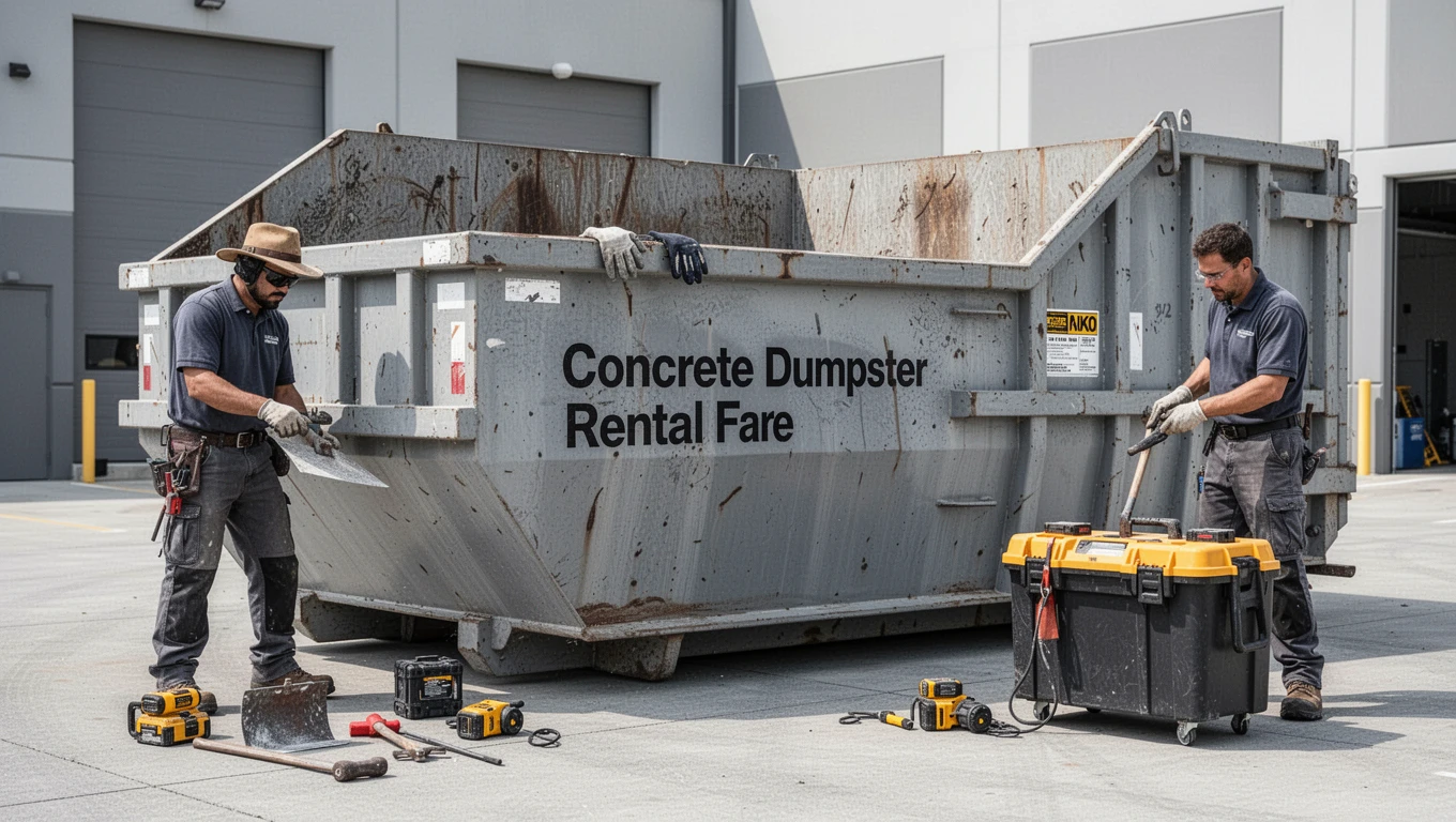 Concrete Dumpster Rental
